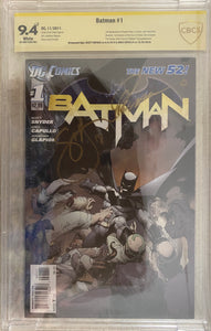 Batman #1 New 52 CBCS 9.4 signed 2x