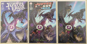 Justice League #1 Clayton Crain Set signed with COA